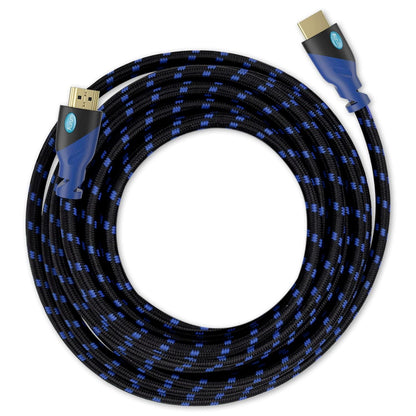 20Ft HDMI Cable 4K@60Hz Ultra HD, High Speed with Ethernet HDMI Cable Braided Nylon & Gold Connectors, ARC, CL3 Rated - Compatible with TV, PC, Monitor, Laptops, PS3, PS5, PS4