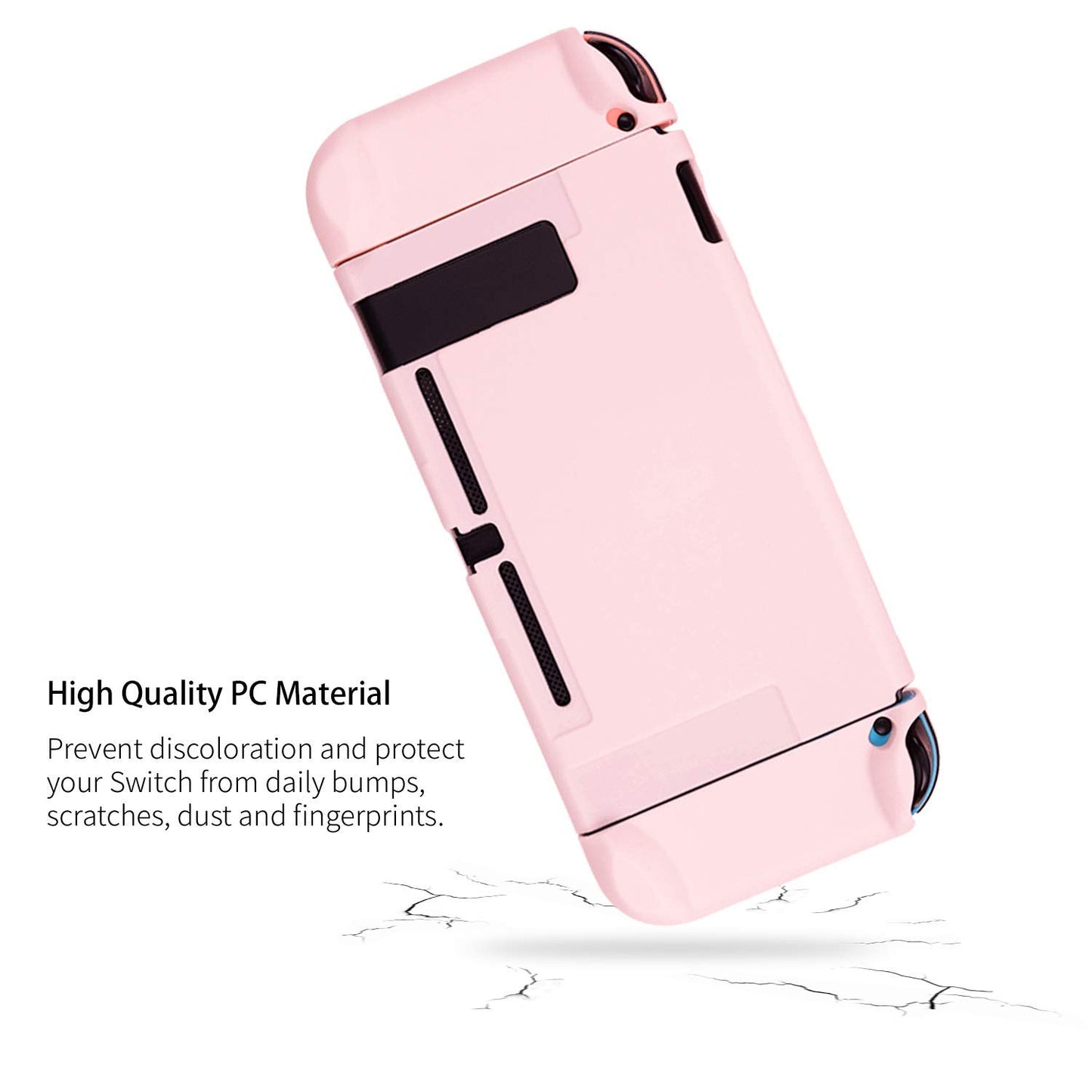 Switch Protective Case Slim Cover Case for Switch and Joy Con - Shock-Absorption and Anti-Scratch (Sakura Pink)