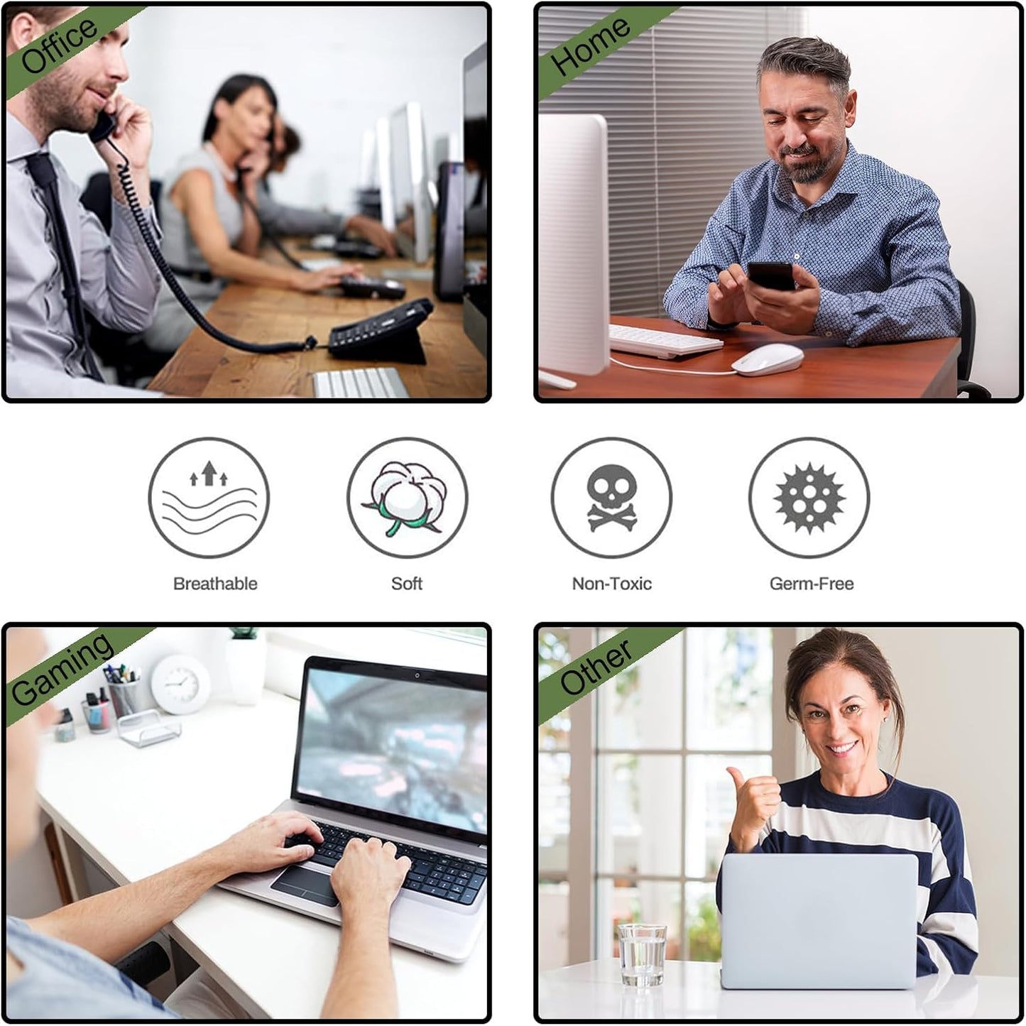 Black Large Desk Mat,Xxl Gaming Mouse Pad,Non Slip Desk Pad with Rubber Base,Floral Extended Keyboard Mat with Stitched Edges for Office Home School