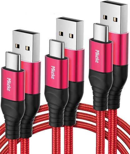 3 Pack 5.9Ft USB 2.0 Male-To-Male Data Sync & Fast Charge Cable for Smartphones, Laptops, Tablets